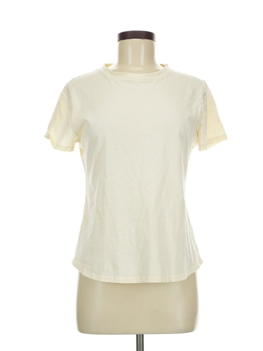 Tradlands Ivory 100% Cotton Crew Neck T-Shirt Size M Soft Basic Tee